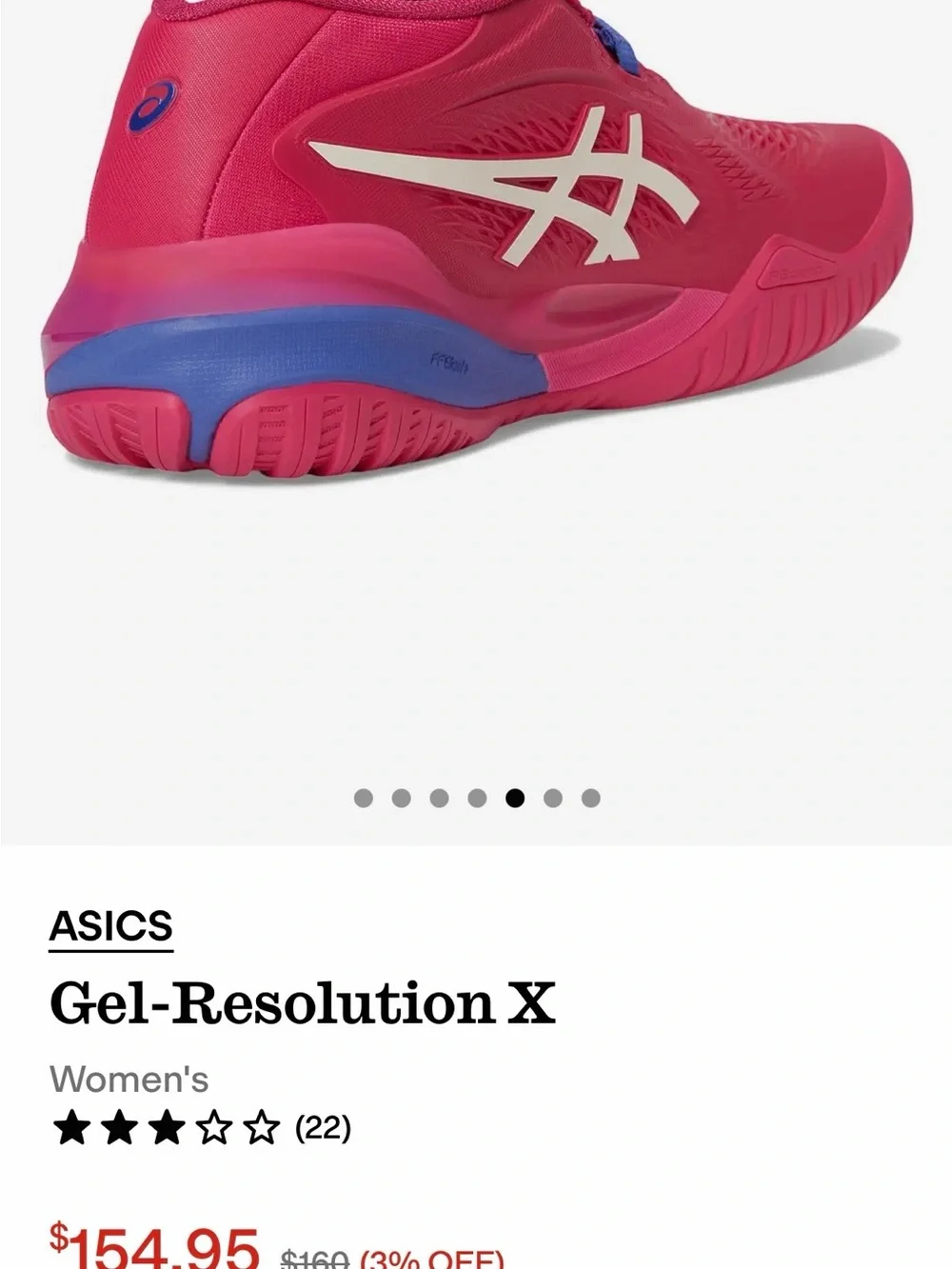ASICS Gel-Resolution X Women's Tennis Shoes - Hot Pink with Blue Accents